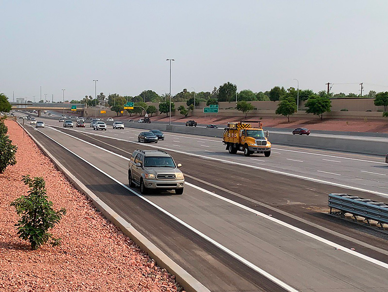 Cars driving on a highway